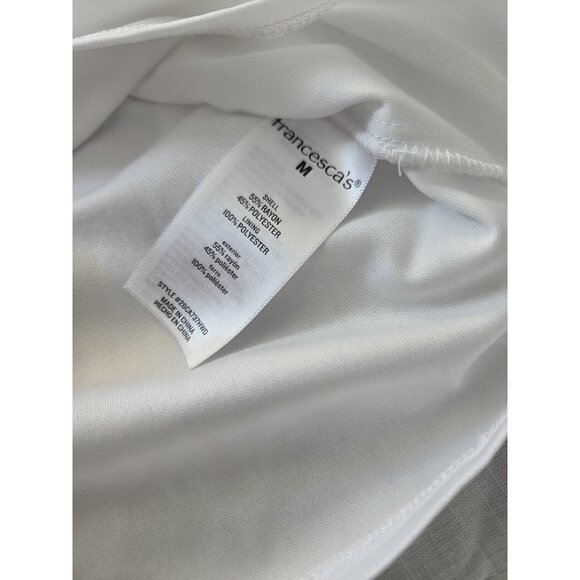 Miami For Francesca Tired White Prairie Dress With Strap In Size Medium - Picture 4 of 5